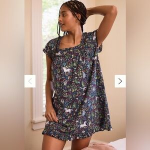 Printfresh Pintuck Nightgown-Unicorn Print